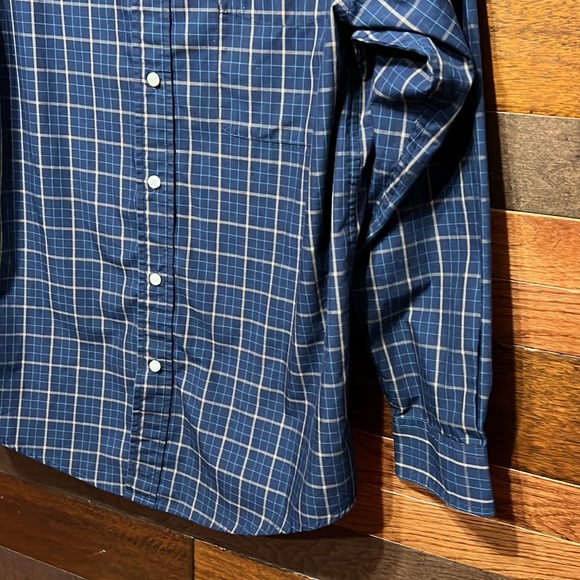 Hagger Clothing Collared Long Sleeve Navy Blue Causal Button Down Shirt - Picture 2 of 9